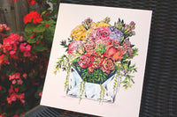Rainbow Bouquet / Floral Art Watercolour - 300gsm Fine Art Print